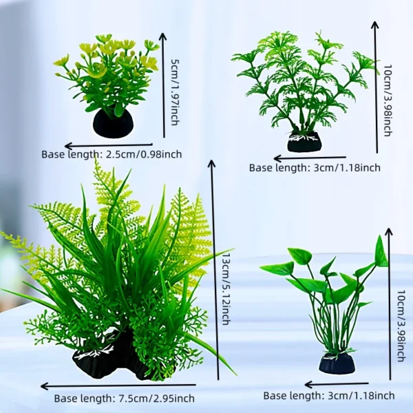 10PC Fish Tank DIY Artificial Aquarium Decor Mixed color Plants Ornament Aquatic Plant - Image 5