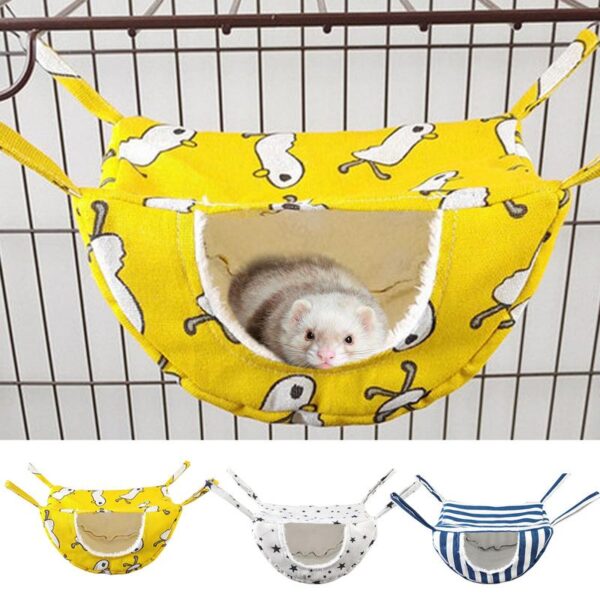 Ferret Hammock Winter Warm Guinea Pig Hammock Hanging Bed Small Pets Cage Accessories For Parrot Ferret Squirrel Hamster