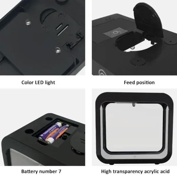 Creative aquarium LED decoration small aquarium fish tank betta transparent fish tank LED light goldfish small fish tank - Image 3