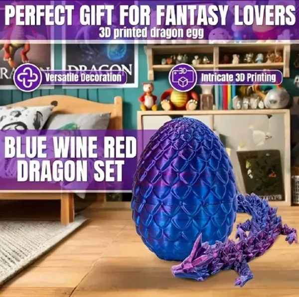 Creative Decompression Dragon Egg Chameleon Pendulum 3D Printing Complete Set of Gifts Colorful Set Toys Colorful Decoration - Image 2