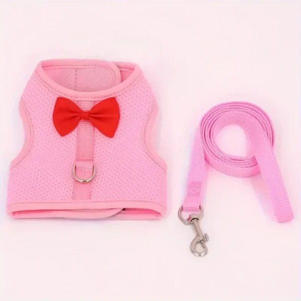 Adjustable Bunny Harness And Leash Set Soft Pet Harness Vest Cloth Lead For Small Animals Rabbits Ferret Kitten - Image 8