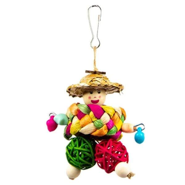 Bird Chewing Paper/ Rattan Toy Small Parrot Hanging Parrot Molar Toy for Cage - Image 10