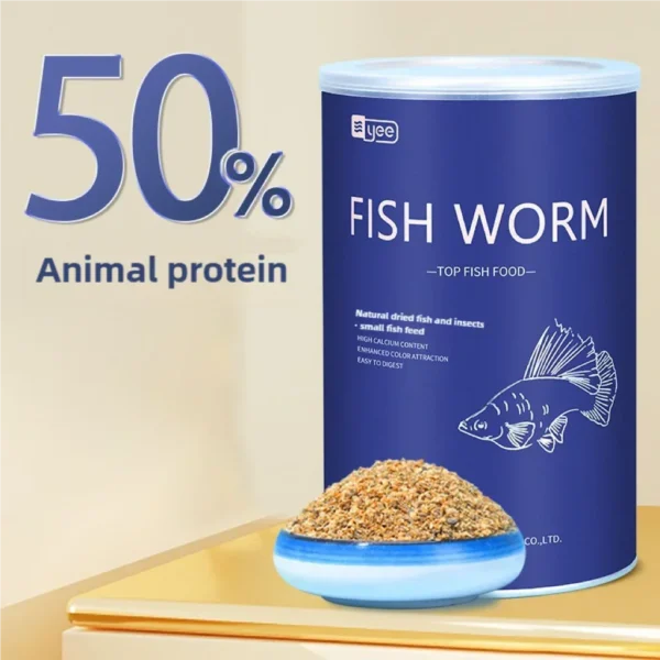 Aquarium Fish Food Dried Water Flea Guppy Fish Worm First Bite 1280ML - Image 2