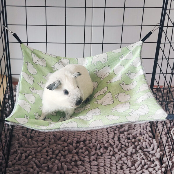Small Pet Double-sided Hammock Summer Breathable Ice Silk Hamster Hammock for Ferret Sugar Glider Guinea Pig Rabbit Accessories - Image 7