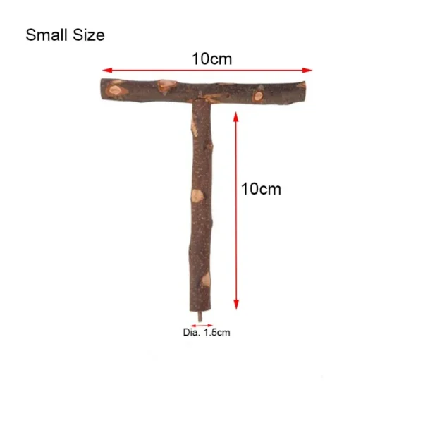 Natural Wood Pet Parrot Raw Wood Fork Tree Branch Stand Rack Squirrel Bird Hamster Branch Perches Chew Bite Toys Stick - Image 21