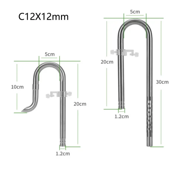 ZRDRAquarium Filter Stainless Steel External Filter Accessories Inlet and Outlet Water Remove Oil Film Lily Tube Aquarium filter - Image 2