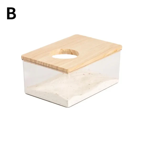 Hamster Golden Bear Sand Bath Box Acrylic Fully Transparent Large Pet Chinchilla Toilet Dual-Purpose Bath Sand Urine Sand Basin - Image 10
