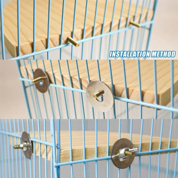 Fan-shaped Parrot Wooden Stand Rack Bird Cage Accessories Perch for Small Animal Chinchilla Squirrel Hamster Bird Stand Board - Image 6