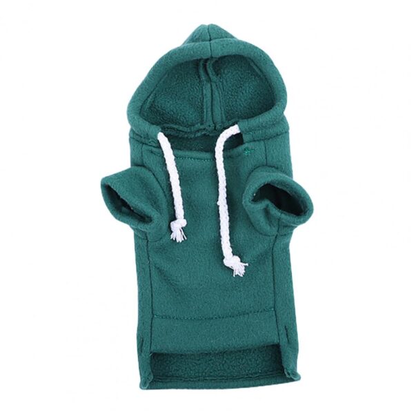 1Pc Fluffy Pet Hoodie with Thick Fleece Pet Hoodie Elastic Cozy Ferret Hoodie Stylish Drawstring Sweatshirt Small Pet Clothes - Image 7