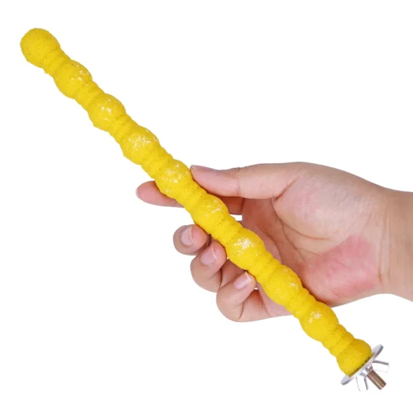 Pet Parrot Claw Grinding Stick Wooden Stick Bird Perching Sand Parakeet Grinding Bar Teeth Bites Toy For Parrot Cage Accessories - Image 3