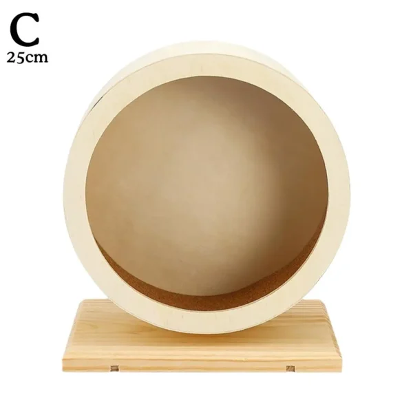 Hamster Running Wheel Golden Bear Mute Wooden Belt Bracket With Cork Pad Roller Sports Golden Bear Landscaping Pet Supplies - Image 7