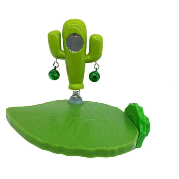 Funny Leaves Shape Bird Perch Stand Wear Resistant Cactus Parrot Play Stands with Bells Bird Playground Stand Cage Accessories - Image 7