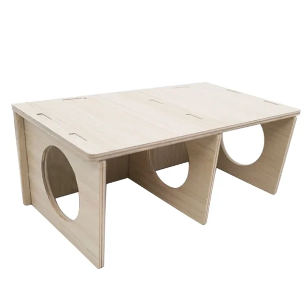 Hamster House Wood Hideout Chamber Natural Wood Nest Habitat for Gerbils Hamsters Natural Materials Guinea-Pigs - Image 9