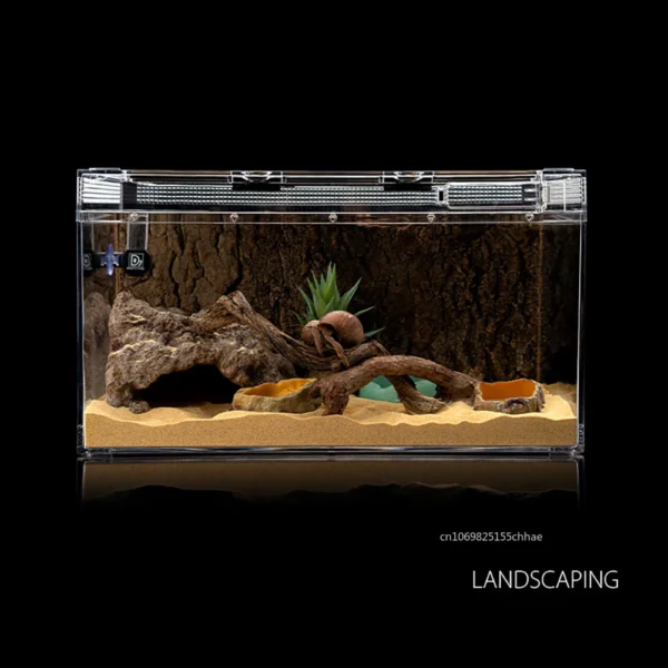 Resin Turtle Basking Platform Hiding Cave Ornament Artificial Rock Reptile Tank Decor Turtle Terrace Resin Reptile Habitat Hide - Image 5