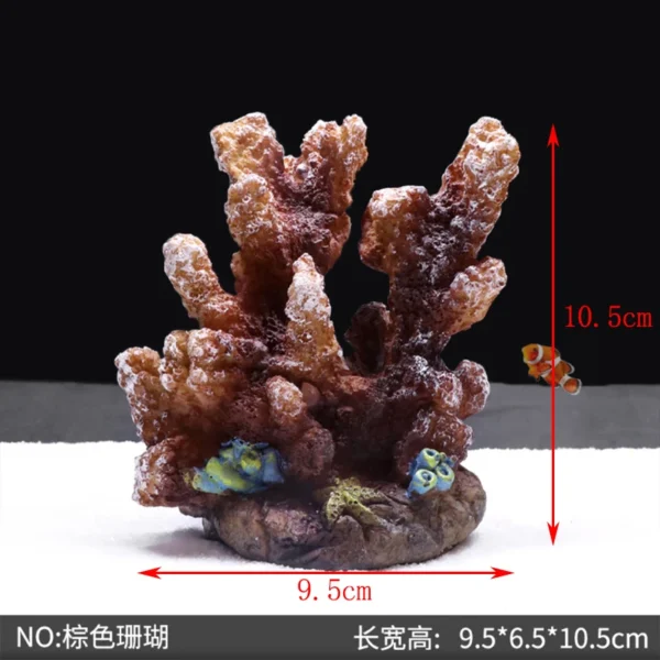 Fish Simulation Fake Coral Landscaping Full Rockery Aquatic Plants Decoration Marine Aquarium Scenery Fish and Hideout House - Image 10