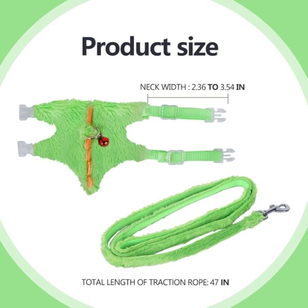 Ferret Harness, Ferret Leash, Ferret Harness and Leash Set with Safe Bell, Ferret Collar Small Animals Vest Harness for Puppy - Image 2