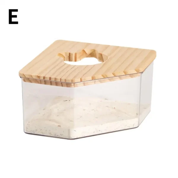Hamster Golden Bear Sand Bath Box Acrylic Fully Transparent Large Pet Chinchilla Toilet Dual-Purpose Bath Sand Urine Sand Basin - Image 7