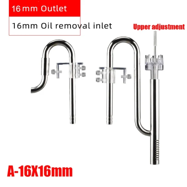 ZRDRAquarium Filter Stainless Steel External Filter Accessories Inlet and Outlet Water Remove Oil Film Lily Tube Aquarium filter - Image 7
