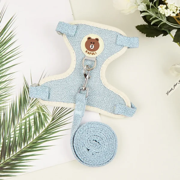 Newest Cute Rabbit Harness and Leash Set Bunny Pet Accessories Vest Harnesses Rabbit Leashes for Outdoor Walking Pets Supplies - Image 8
