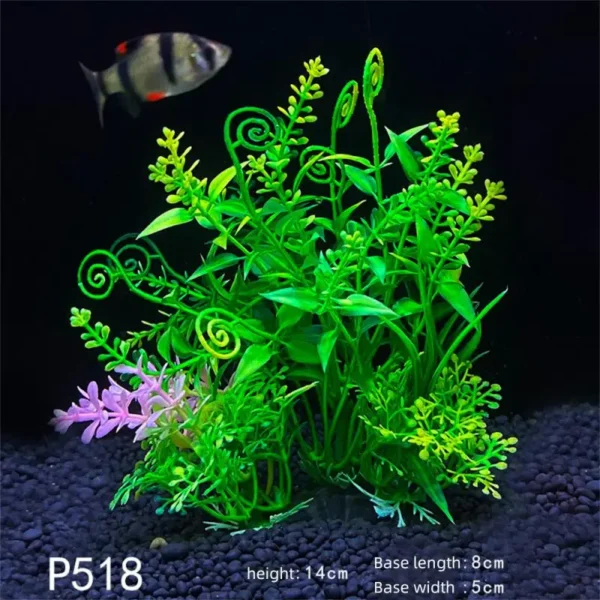 Aquarium Plants Decor Grass Underwater Plastic Artificial Aquatic Plants Ornaments For Fish Tank Aquarium Landscape Decoration - Image 23
