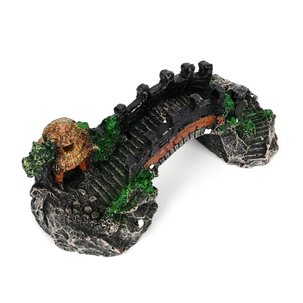 Aquarium Decor Small Arch Bridge 14x5x6cm Fake Rock Bridge Fish Tank Decorations Water Grass Landscape Background 1-2pcs - Image 4