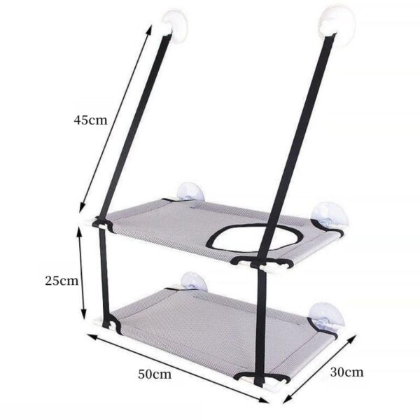 Cat Hammock Window Bed Kitten Sunny Seat Hanging Mount Beds Cat Sofa playing double-decker tunnels Suction Cup Wall Pet Hanging - Image 4