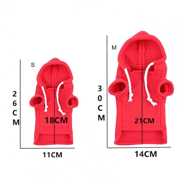 1Pc Fluffy Pet Hoodie with Thick Fleece Pet Hoodie Elastic Cozy Ferret Hoodie Stylish Drawstring Sweatshirt Small Pet Clothes - Image 6