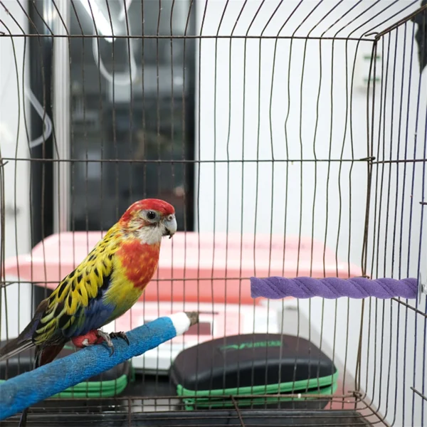 14Cm Wood Bird Perch Toy Parrot Standing Stick Claw Grinding Rod Birdcage Claw Grinding Stick Bird Resting Play Exercise Station - Image 6