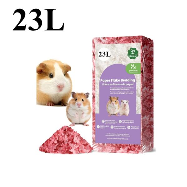 23L/50L Paper Small Pet Bedding Hamster Rabbits Guinea Pigs Odor Control Dust-Free Moisture Absorbent Natural Shavings Bedding - Image 16