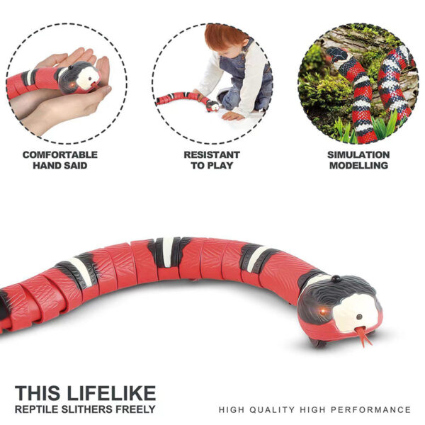 Automatic Cat Toys Interactive Smart Sensing Snake TeaseToys for Cats USB Charging Cat Accessories for Pet Cats  Game Play To - Image 2