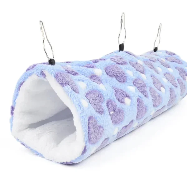 Hamster Tunnel Hammock Warm Sugar Glider Bed for Small Animal Ferret Squirrel Swing Nest Plush Tunnel Guinea Pig Accessories - Image 4