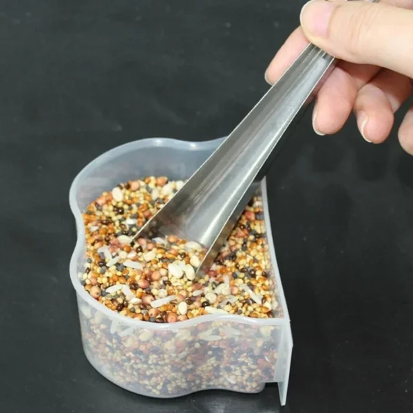1pcs Bird Cage Stainless Steel Feeder Feeding Supply Parrot Pigeon Bird Accessory  Bird Feed Containers Hummingbird Feeder - Image 2