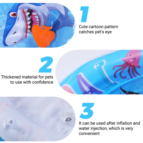 Cat Playing Water Mat Sensory Water Play Mat For Cat Pvc Ocean Fish Crawling Induction Cat Playing Water Mat Interactive Cat Toy - Image 5