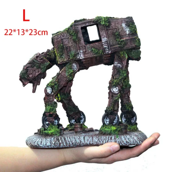 Creative Landscaping Car Robot Dog Transformers Theme Fish Tank Decorations Ornaments Crafts Aquarium Decor Rock Castle - Image 9