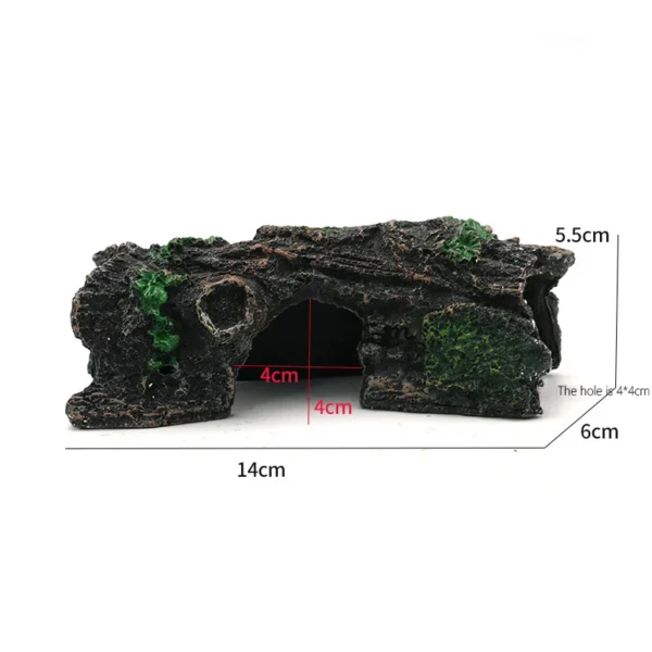 Resin Reptile Hide Cave Terrarium Decoration Lizards Snake Turtle Shelter Hide Rest Cave Reptiles Box Aquarium Landscape Decor - Image 16