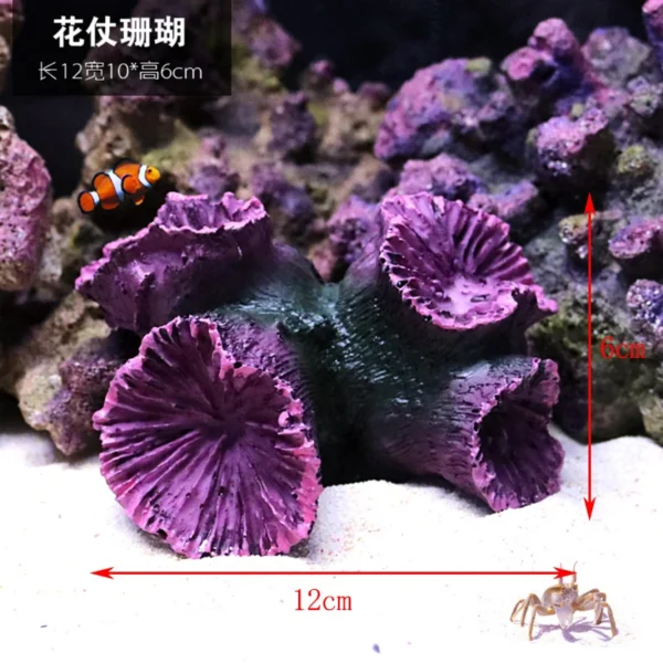 Fish Simulation Fake Coral Landscaping Full Rockery Aquatic Plants Decoration Marine Aquarium Scenery Fish and Hideout House - Image 22