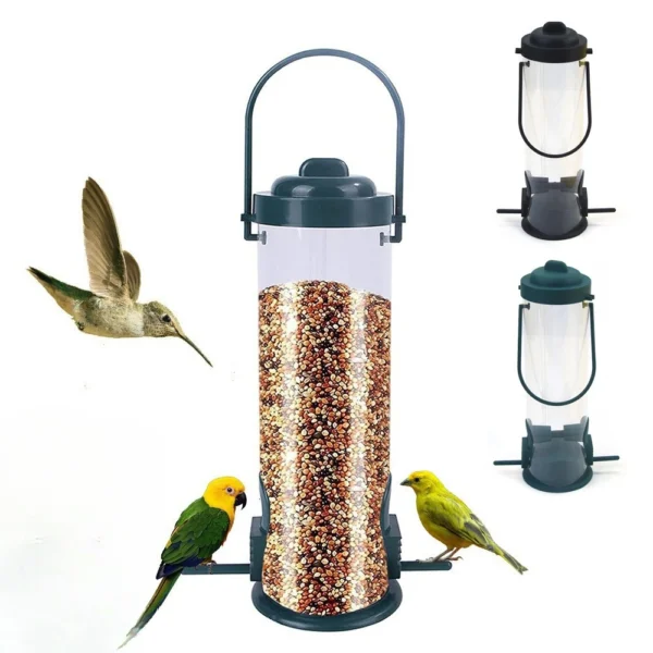 Automatic Bird Feeder With Multiple Holes Durable Hanging Design For Wild Flying Animals Outdoor Garden Paddock Patio