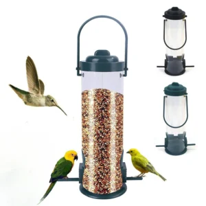 Automatic Bird Feeder With Multiple Holes Durable Hanging Design For Wild Flying Animals Outdoor Garden Paddock Patio