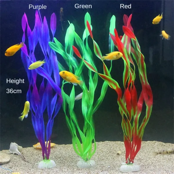 Artificial Underwater Plants Aquarium Decor Plants Fish Tank Landscaping Simulation Plants Water Grass Viewing Decorations - Image 4