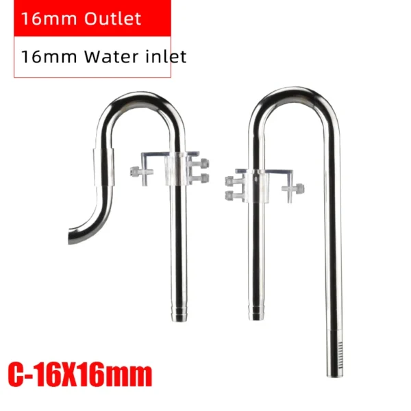 ZRDRAquarium Filter Stainless Steel External Filter Accessories Inlet and Outlet Water Remove Oil Film Lily Tube Aquarium filter - Image 9