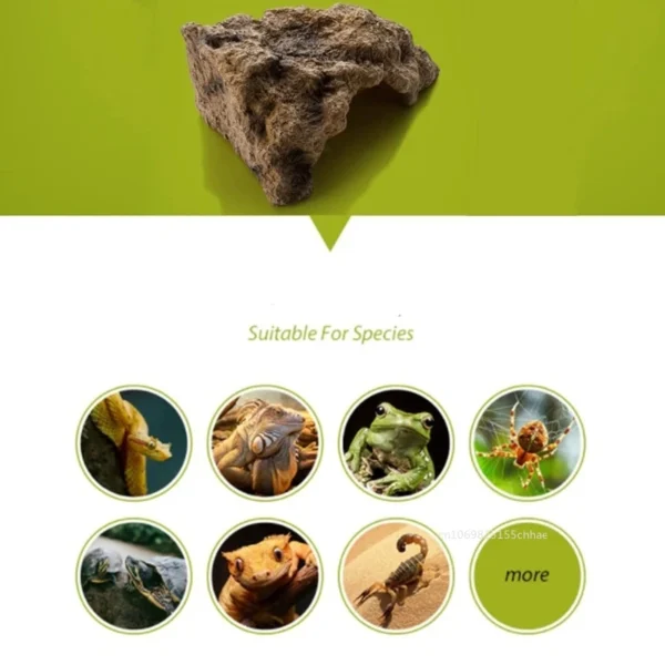 Resin Turtle Basking Platform Hiding Cave Ornament Artificial Rock Reptile Tank Decor Turtle Terrace Resin Reptile Habitat Hide - Image 3