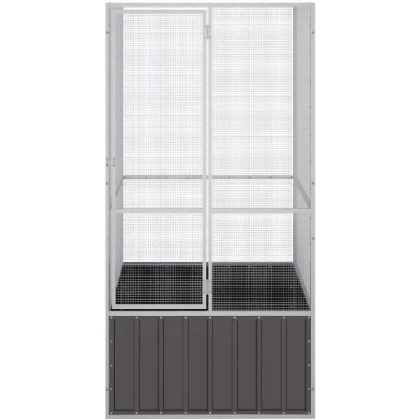 Bird Cage - Large, Secure & Ventilated Aviary, Galvanized Steel Construction, Anthracite, Perfect for Playing, Exercising and T - Image 4