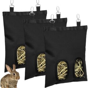 Hay Bag Hanging Pouch Feeder Holder Feeding Dispenser Container for Rabbit Guinea Pig Small Pet Animals Oxford cloth