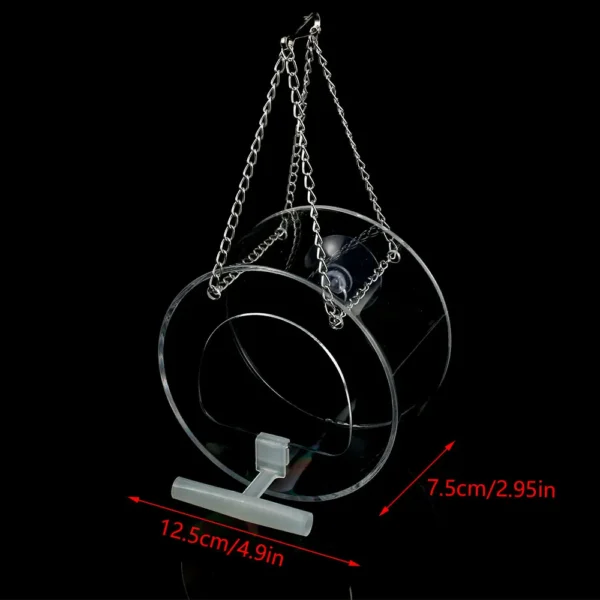 Hanging Window Wild Bird Feeder Clear Round Acrylic Feeding Station Outdoor Parrot Food Container Garden Decoration - Image 6