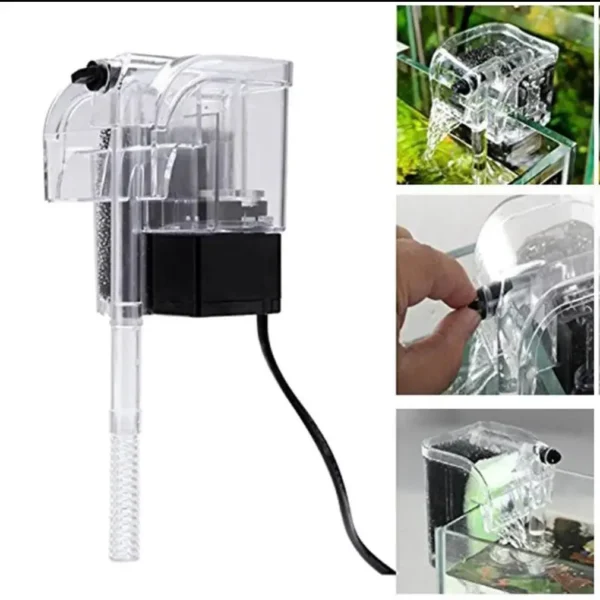 Performance Hang-On The Back Power Filter for Desktop and Betta Aquariums Submersible pump oxygen pump - Image 3