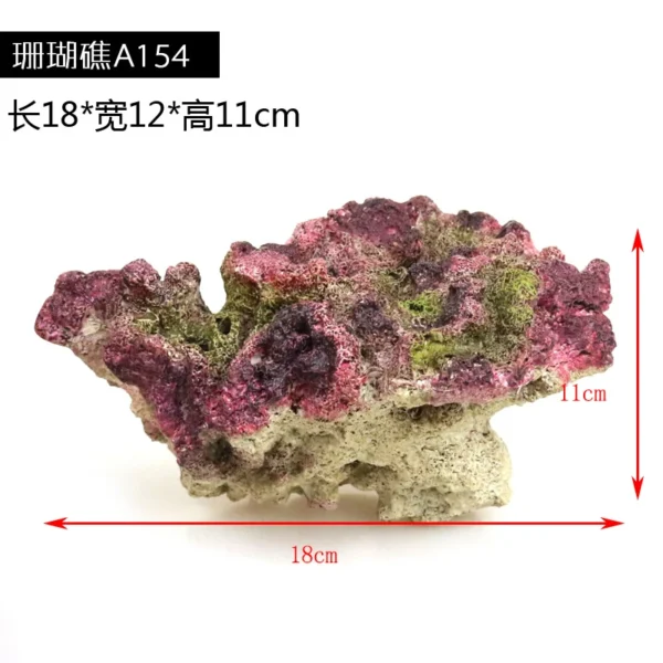 Simulation coral reef seafloor reef landscaping fish tank rockery decoration aquarium set sea tank rock base - Image 7