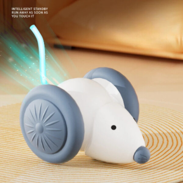 Interactive Cat Toy Electric Mouse Car Automatic Teaser kitten Pet Toys Rechargeable Intelligent Obstacle Avoidance Cat Car Toy - Image 6