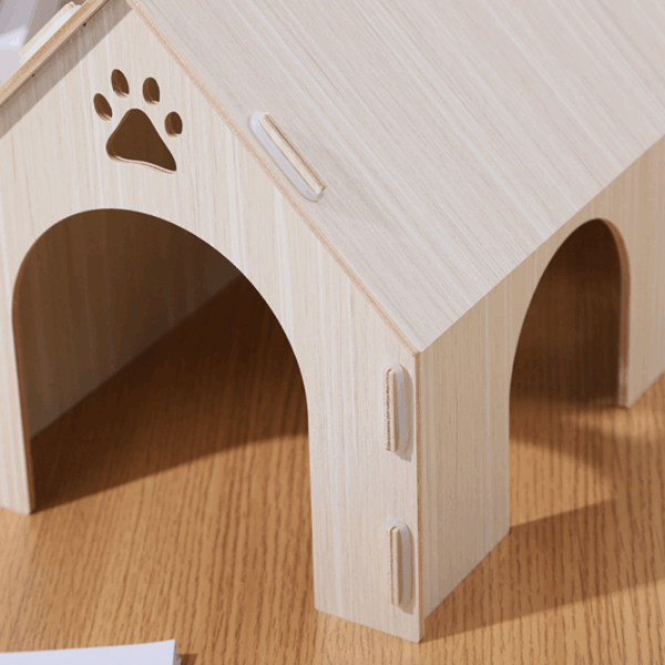 Best-selling oversized wooden guinea pig and small animal hiding spots - Totoro wooden nest, wooden house, devil squirrel house - Image 3