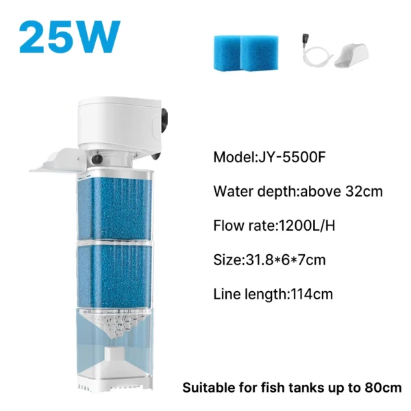 Aquarium Filter Pump Fish Tank Submersible Silent Air Oxygen Aerator Internal Water Pump Aquarium Air Pump Wave Maker 220v - Image 9