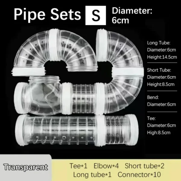 New Hamster Coop External Pipelines Can Be Randomly Spliced DIY Landscape Design Pipes Hamster Cage Modification Movement Tunnel - Image 3